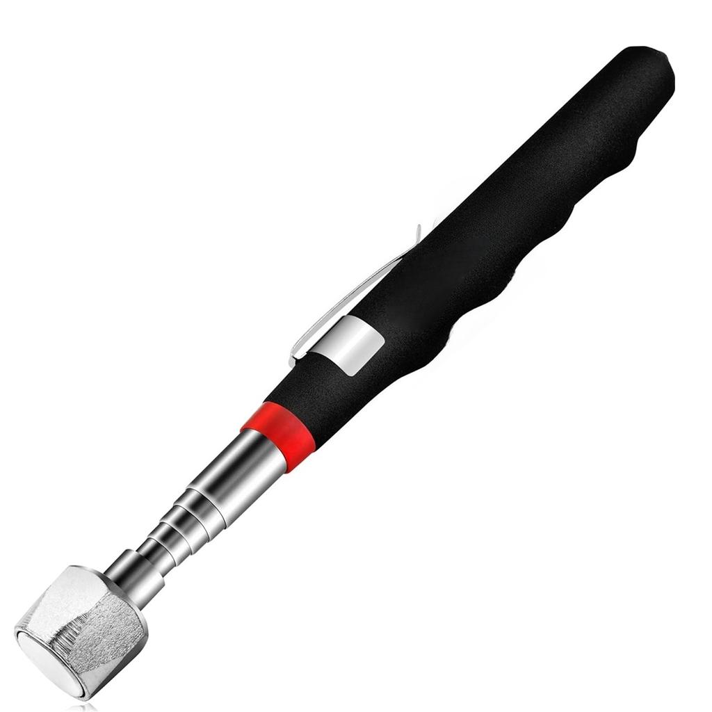Outil de ramassage magnétique télescopique avec une force d'attraction extra forte de 16 lb — Bâtonnet magnétique en acier inoxydable extensible jusqu'à 30 pouces