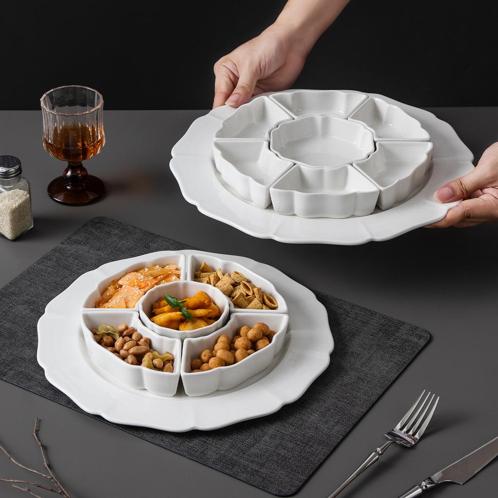 Hotel High-Value Snack Plate Combination Creative Snack Platter Dessert Plate Snack Candy Plate Tray Tray Tray