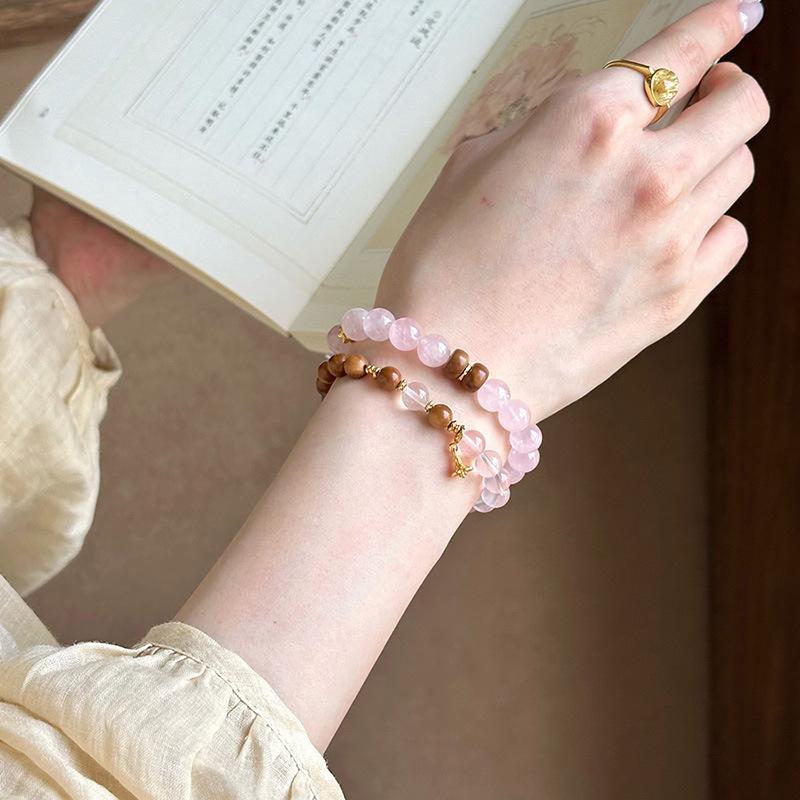 Natural purple lithium Hui Cook beaded bracelet light luxury high sense fashion simple temperament exquisite versatile niche jewelry