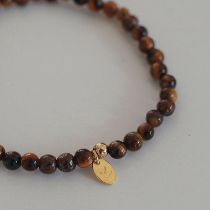 modernlike 14k gold hopi tiger eye stone bracelet 4mm