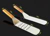 Stainless Steel Steak Fried Shovel Spatula Pizza peel Grasping Cutter Spade Pastry BBQ Tools Wooden Rubber Handle Kitchen turner