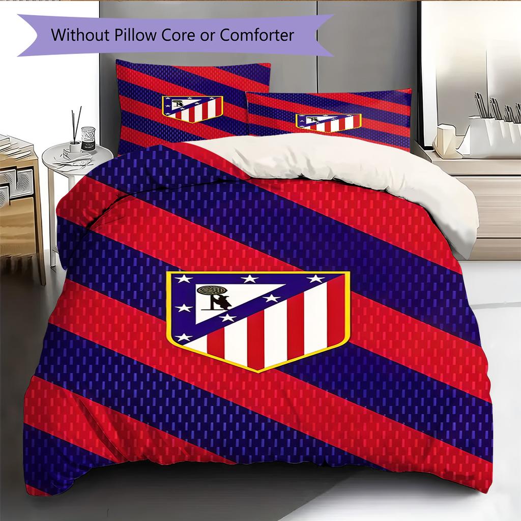 Atleti Bedding Quilt Set Quilt Cover Pillowcase Home Decoration Birthday Gift (1 * duvet cover + 2 * pillowcase, without core)