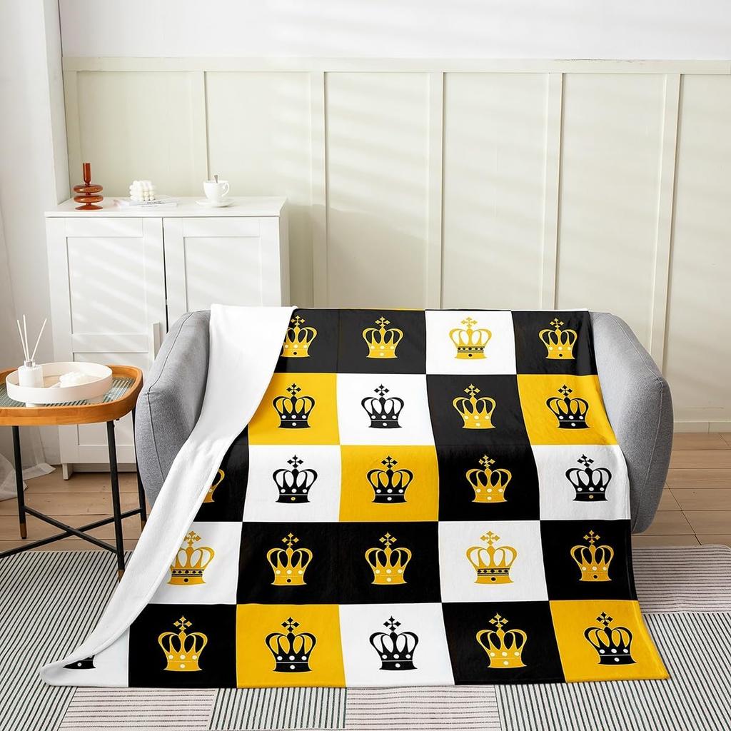 Japanese Style Blanket White Black Crane Throw Blanket Cherry Blossoms Fleece Twin Geometric Plaid Fuzzy Blanket All