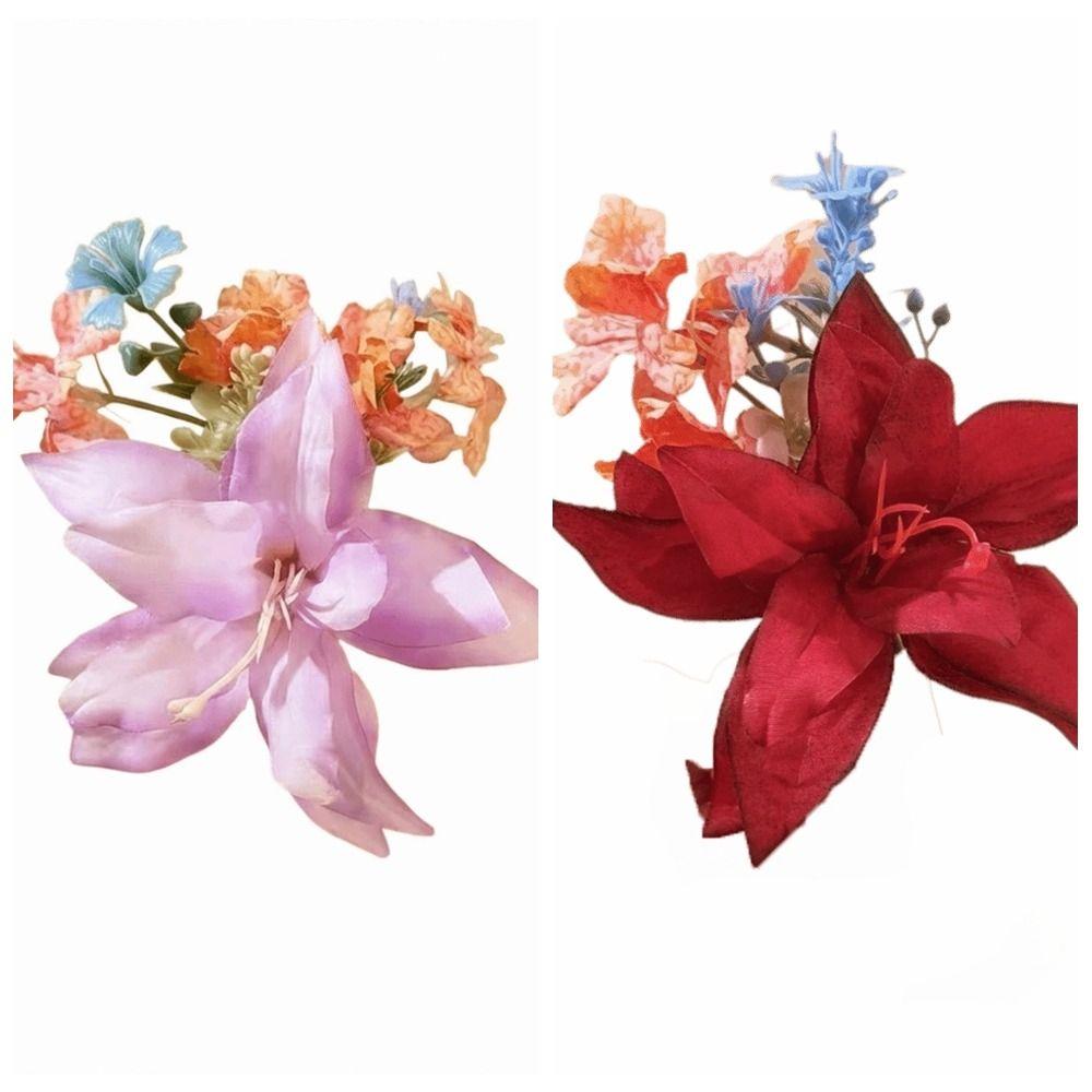 Fairy Thai Hair Fork Simulation Flower Bride Hair Accessories Headwear Flower Hair Stick  Beach