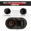 Rear Bumper Trailer Tow Hitch Wiring Connector Adapter Plug 7 Blades 4 Pin W/Bracket Fits For Ford Ram Chevrolet