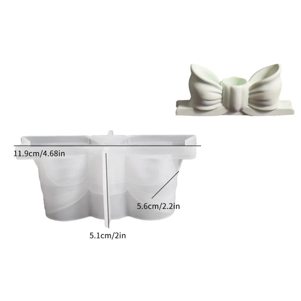 Bowknot Silicone Candlestick Molds Epoxy Resin Silicone Molds for Making Candle Holder Tealight Stand Home Decoration