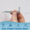 HOWSHENG 5-40pcs L Shape Screw Hook M2.4 M2.5 M3.4 M4.7 Zinc Plated Right Angle Hanging Hooks for Photo Frame Kitchen