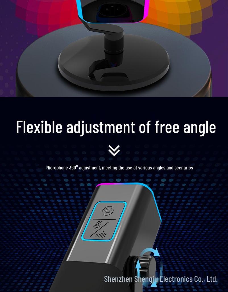 Dual Mode RGB Gaming Microphone – XLR/USB, Live Streaming & Recording, Dynamic Core
