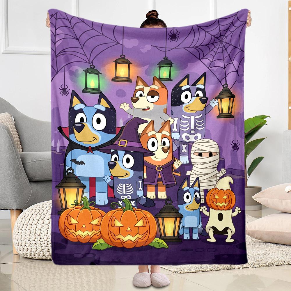 Halloween Party Cemetery Blanket Ultra-Soft Suitable for Office Couch Office Chair Four Seasons Universal Digital Print Gifts For Family Or Friends