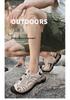 2024 Men's Breathable Mesh Patchwork Closed-Toe Beach Sandals – Non-Slip Casual Outdoor Footwear