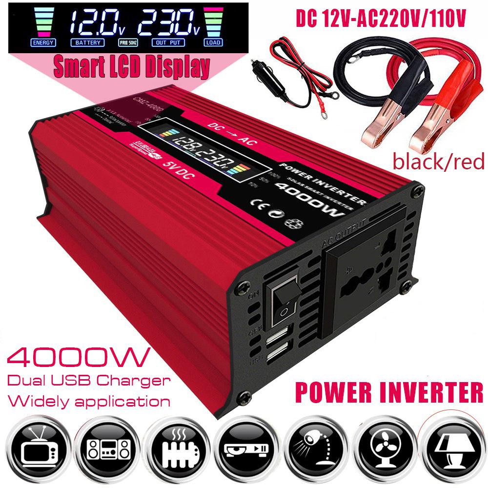 

Умный светодиодный дисплей Автомобильный инвертор 12 В в 220 В/110 В с двойным USB