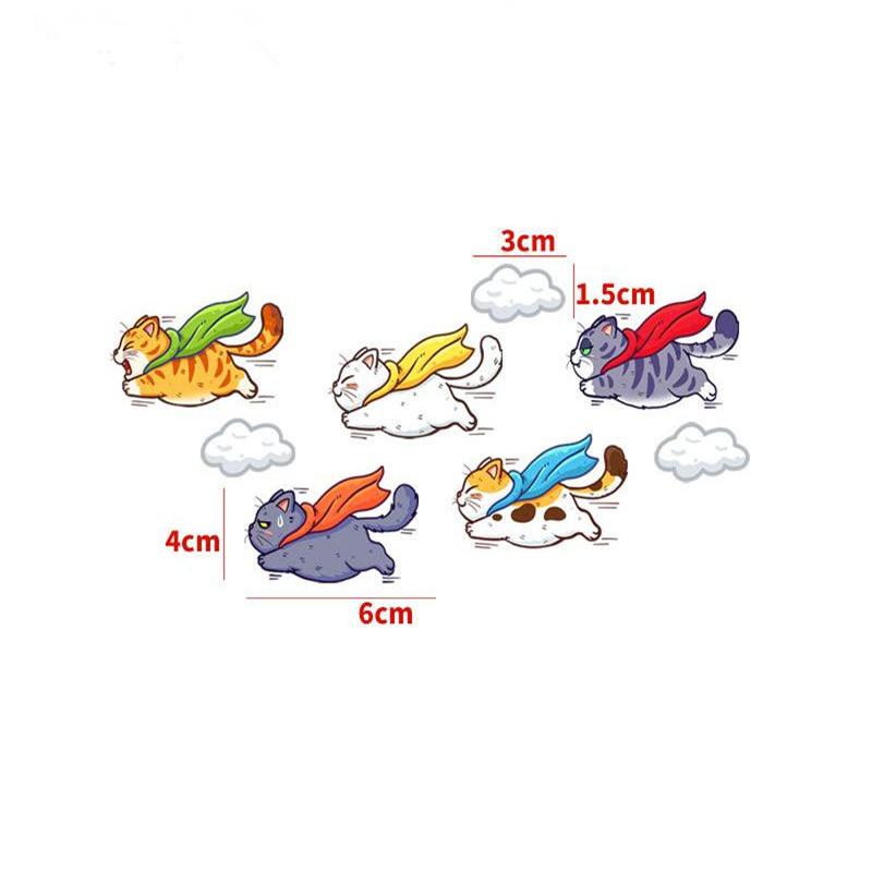 

1 шт., наклейки для автомобиля с милым летающим котом small