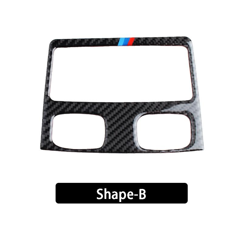 Carbon Fiber Car Interior Rear Seat Air Vent Outlet Decoration Cover Trim Sticker Decal For BMW 3 Series E90 E92 E93