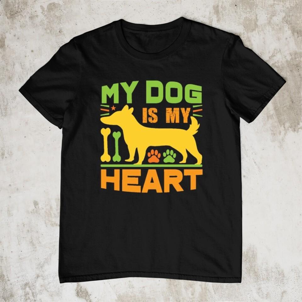 bundle dog dogs funny cute puppy My Dog in My Heart Shirt Unisex T-Shirt L