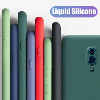 Für OPPO Reno Hülle Reno2 Z 2Z 3 Pro Rückseite Luxus Flüssigsilikon TPU Einfarbig Schutz Handy Bumper Hülle Für OPPO Reno