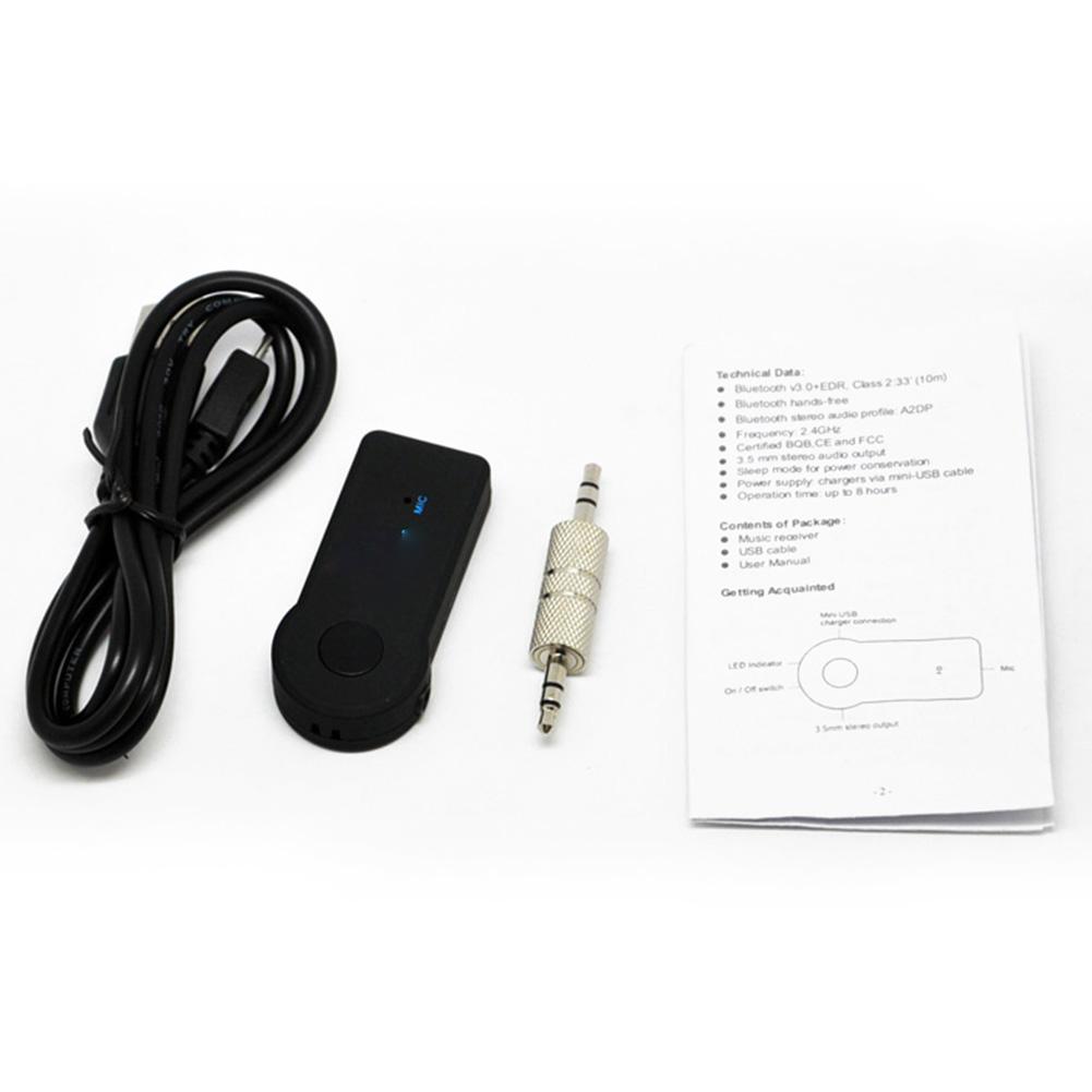 5Pcs 3.5mm Jack AUX Wireless Bluetooth-compatible3.0 Hands-free Call Adapter Car Audio Stereo Music Receiver Transmitter for Car
