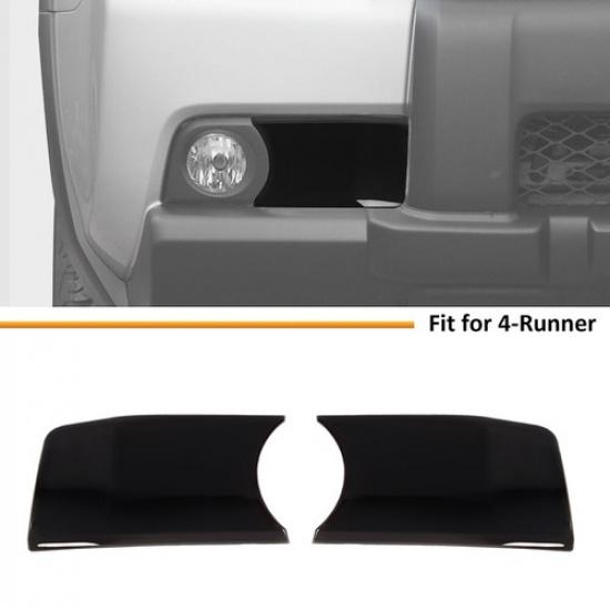 2PC Smoked Black Front Fog Light Guard Cover Trim Overlay For 4Runner 2010-2013