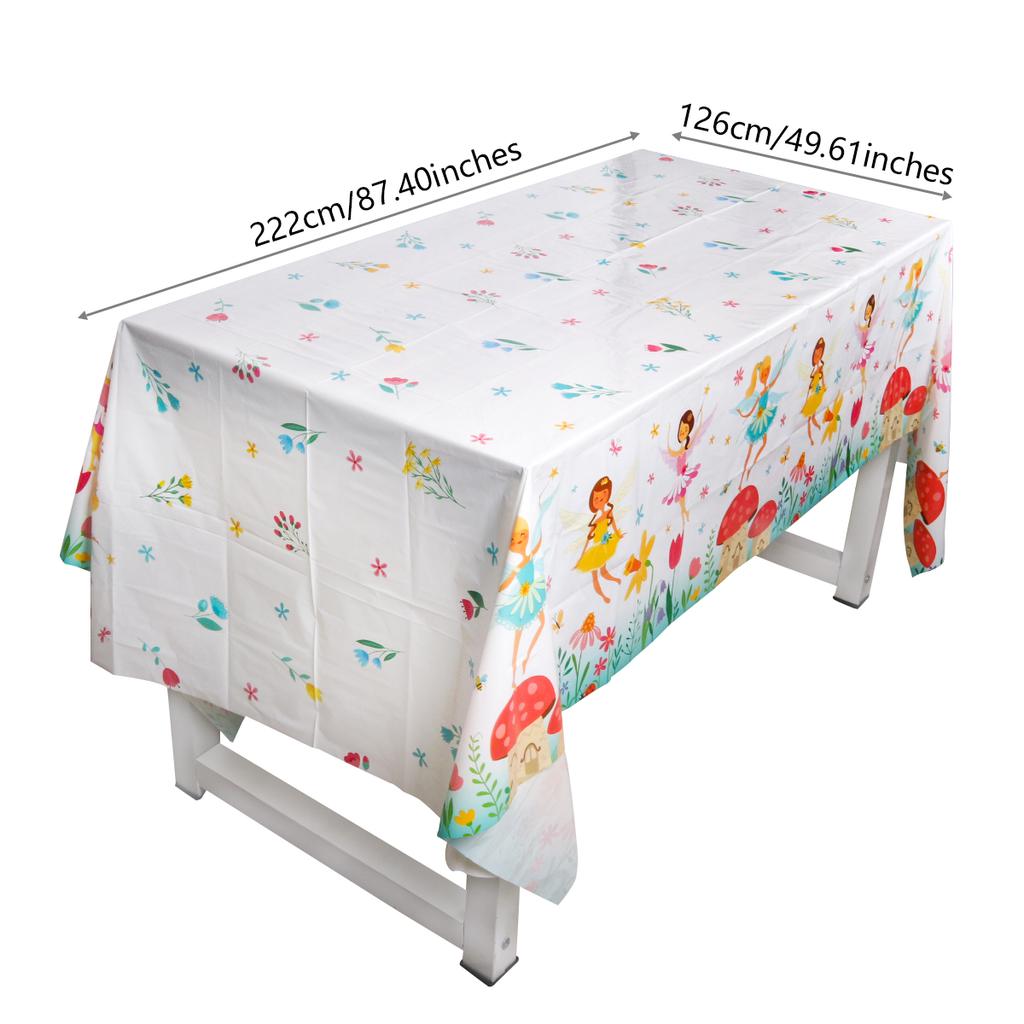 Fairy Party Disposable Tableware Floral Fairy Printing Paper Plate Cup Napkins Girls Tea Party Supplies Birthday Party Decor