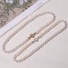 Natural Deep Sea Shell Pearl Necklace & Bracelet Set - Three-Piece Round Choker for Women