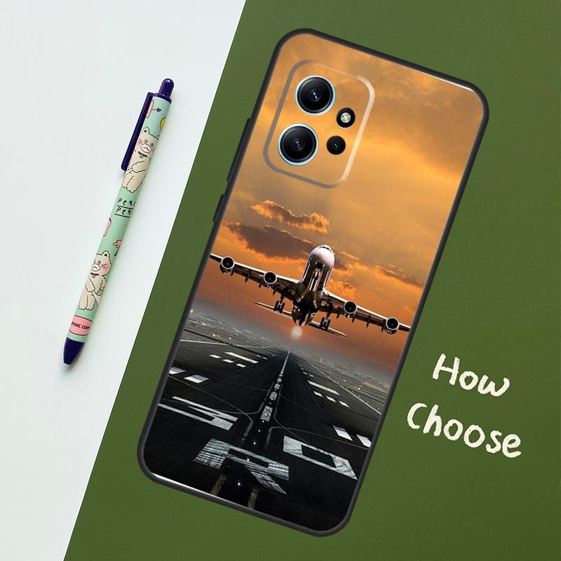 Airplane Plane Aircraft Case For Xiaomi Redmi Note 13 11 10 12 14 15 Pro Plus Cover For Redmi 15 14C 10C 13C 12C 15C