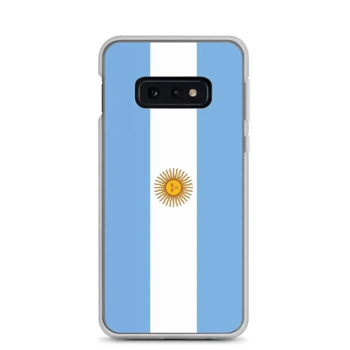 Coque Téléphone - Samsung - Galaxy S10e - Drapeau Argentin - Souple - Multicolore