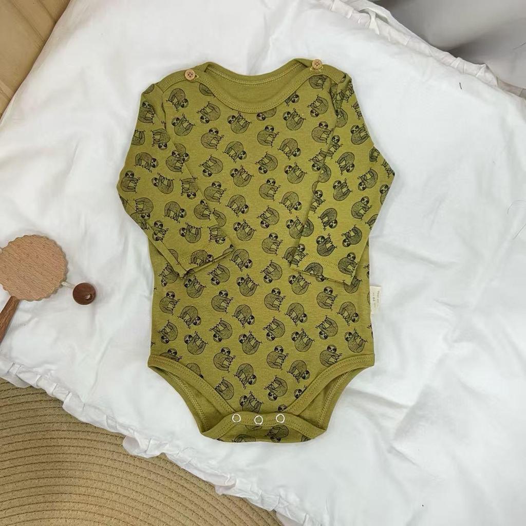 BabyClothes Unisex A-Category Cotton Infant Bodysuit Set – 3-Piece Seasonable, Cute Cartoon Pattern Diaper Cover