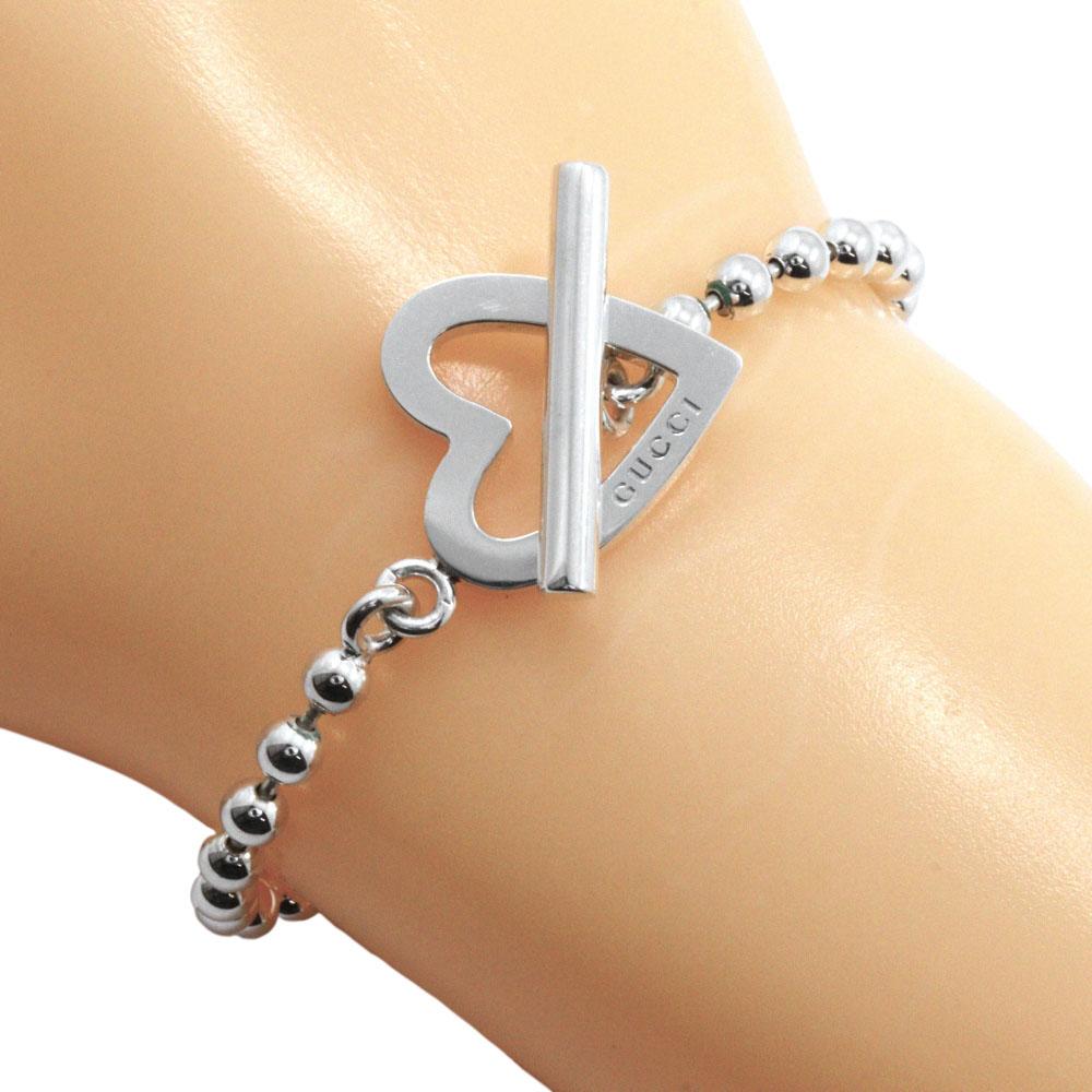 

GUCCI Open heart Bracelet Silver925 12.3g Women Used