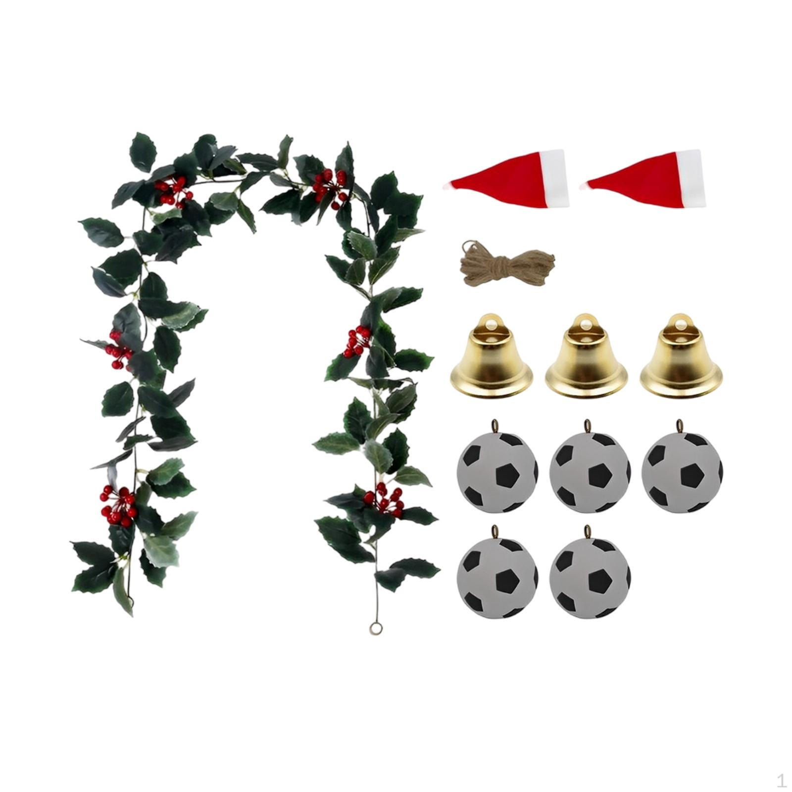 

Рождественская гирлянда из искусственной зелени для украшения сада Style D