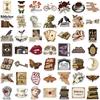 10/30/50pcs Retro Dark Gothic Aesthetic Stickers Decorative Stationery Diary Laptop Vintage Graffiti Decals Toys Gifts