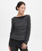 GENERALIDEA Draped Shirred Long Sleeve T-Shirt [Charcoal] / Gf3Lts503