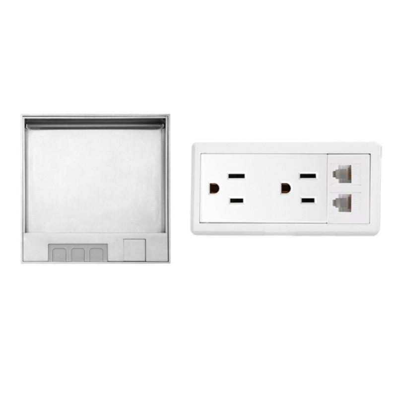 Marble Style Hidden Socket Factory Stainless Steel Embedded Power Socket Multifunctional Universal Floor Socket