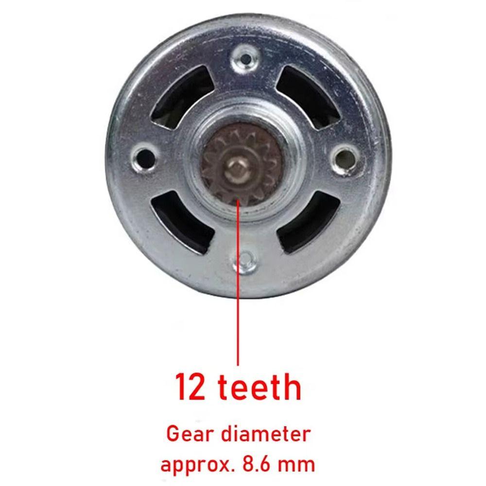 Kabelloser RS550 Motor 12 Zähne Zubehör für Elektrowerkzeuge für Akku-Bohrschrauber