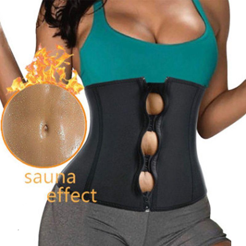Shaper Body Corset Neoprene Waist Trainer Underbust Zipper Slimming Cincher