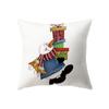 Cute Santa Claus Merry Christmas Print Pattern Cushion Cover Home Living Room Sofa Decoration Polyester Pillow Pillow Cover
