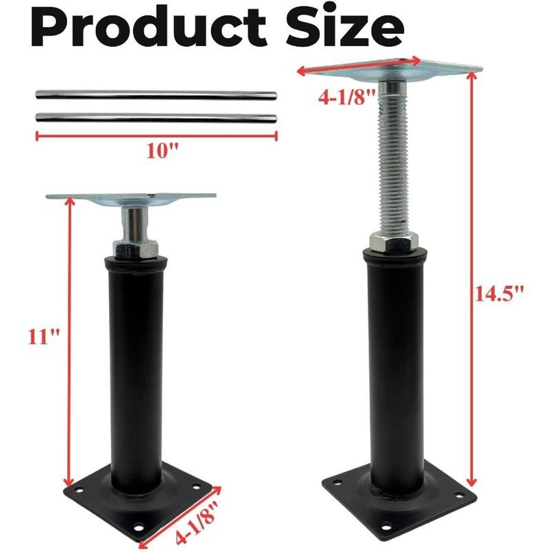 

Adjustable House Floor Jacks, 4 Pack, 11”-14.5” Height Range, 10000 lbs Load Capacity, Adjustable Support Beam Basement Jack Pos