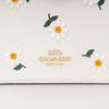 COACH Klare 21 Printed Flap Chain Daisy Flower Embroidery Leather Accordion Bag Shoulder Crossbody Bag Small Women's White