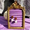 Vintage Photo Frame Jewelry Display Rack Purple Velvet Soft Bag Photo Frame Storage Rack Necklaces Earrings Display Ornaments