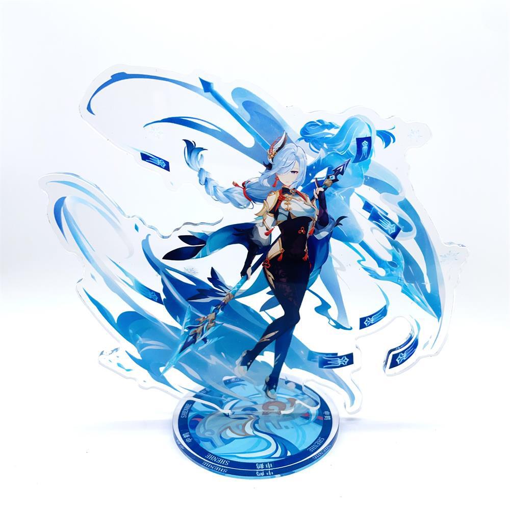 Anime Figure Genshin Impact Furina Arlecchino Xiao Yae Miko Yelan Acrylic Stand Model Board Desk Decor Standing Sign Fans Present
