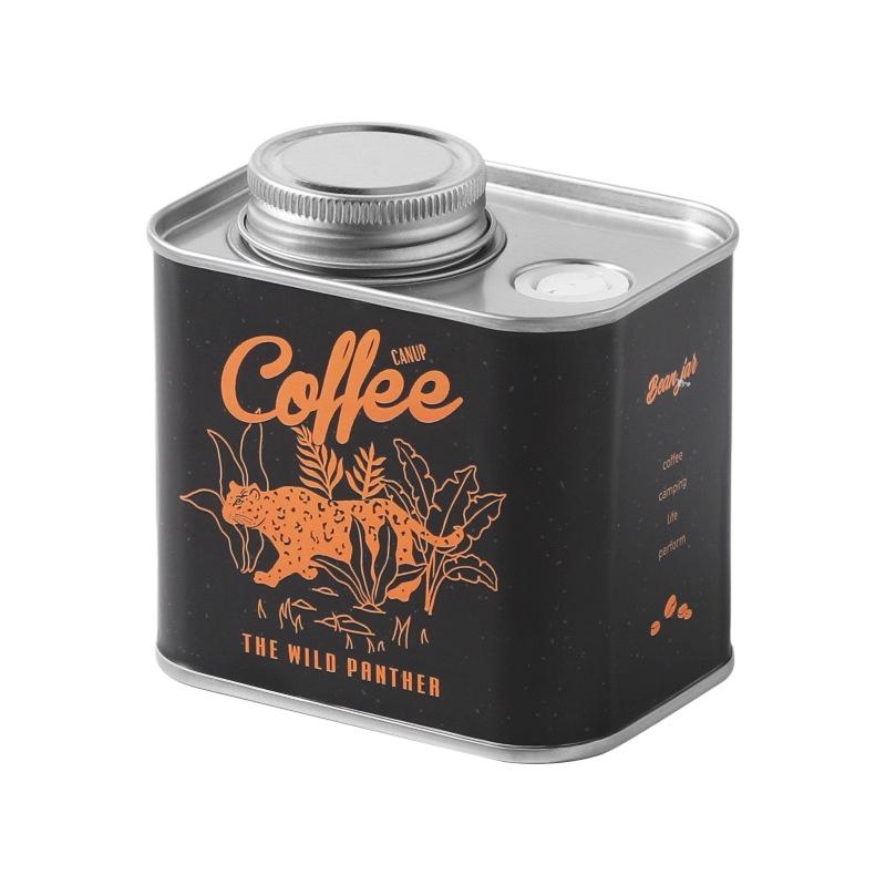

Sealed Bean Coffee Canister Camping Tin Box Food Storage Kitchen Black White чёрный