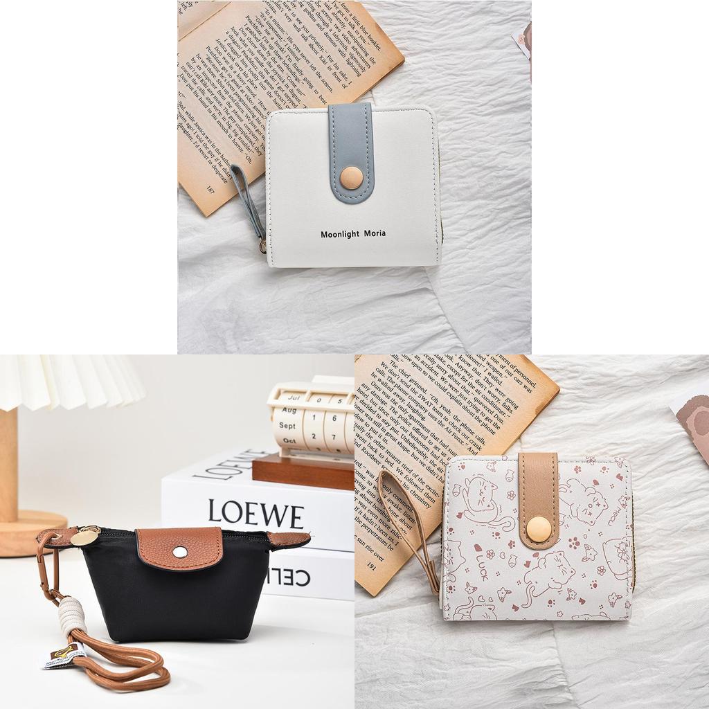 Cute Girls Wallet With Lock Closure Pu Material For Daily Use