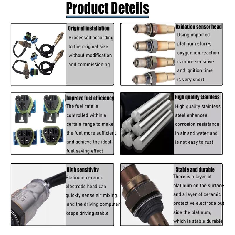 Up+Downstream Lambda O2 Oxygen Sensor For Buick LaCrosse Enclave GMC Acadia Chevrolet Traverse Saturn Outlook 234-4815 234-4816