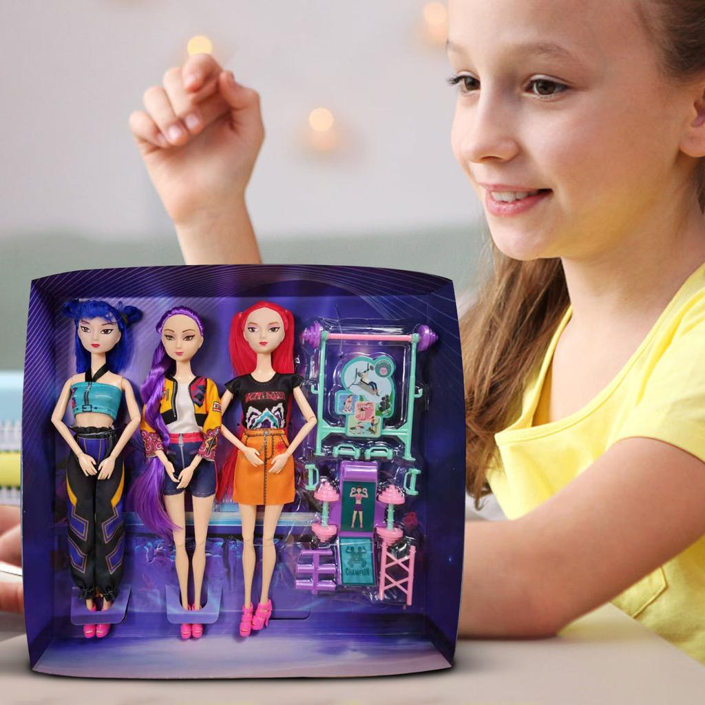 Fashionable Plastic Doll Figures Collection With Unique Stylish Outfits And Colorful Hairstyles Perfect Gift For Kids To And Creat