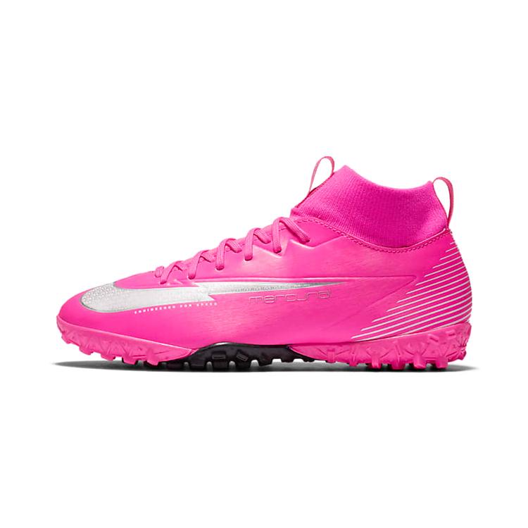 Nike Mercurial Superfly 7 Slip Resistant Cushioning Abrasion Resistant Mid Top Kids' Soccer Shoes Pink Kids' DB5616-611