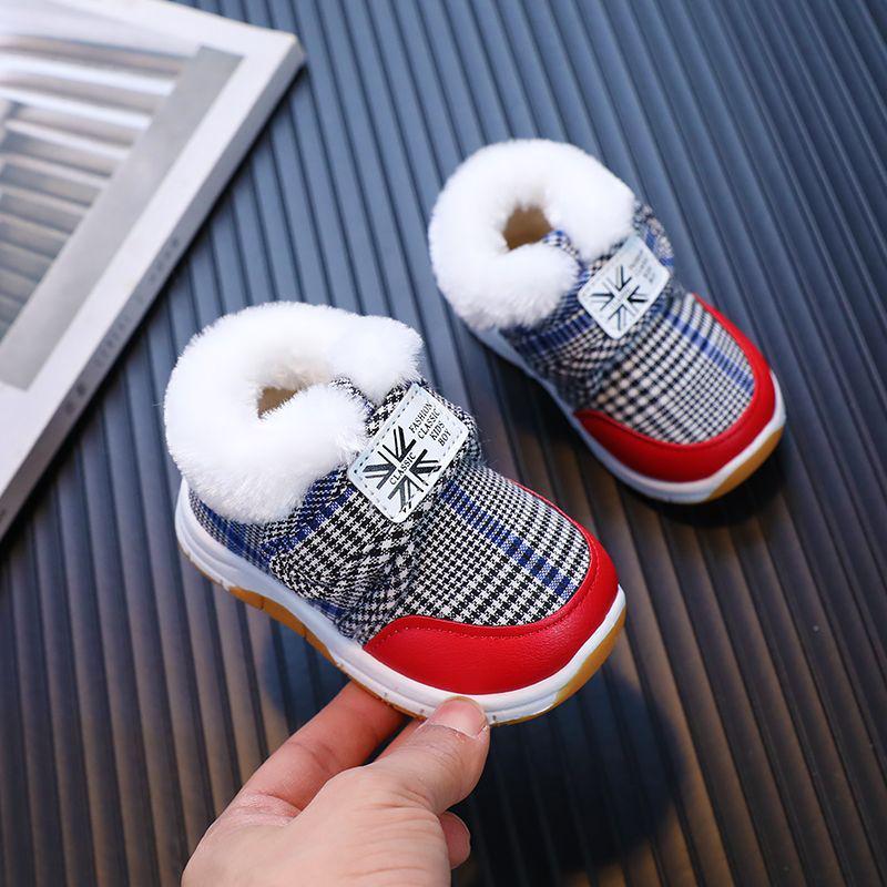 Winter Baby Rutschfeste Schuhe mit weicher Sohle: 0-1,5 Jahre, Plus Samt Schneestiefel für Jungen und Mädchen