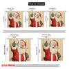 2pcs  2D plane printing Popular Curtains American Santa Claus Polyester Easy Install (without rod) Festive for Kitchen   Bedroom &