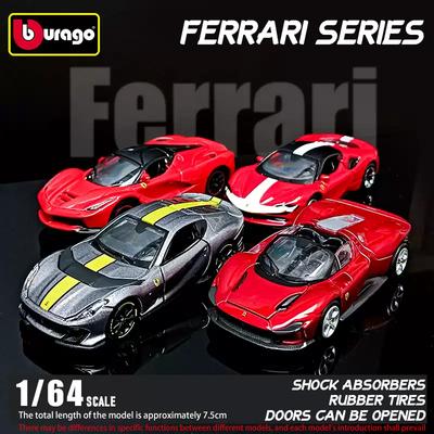 Bburago 1: Série 64 Ferrari Múltiplas Escolhas SP3 812 ENZO F40 F12TDF SF90 458 Modelo de Carro Fundido Brinquedo de Presente para Crianças