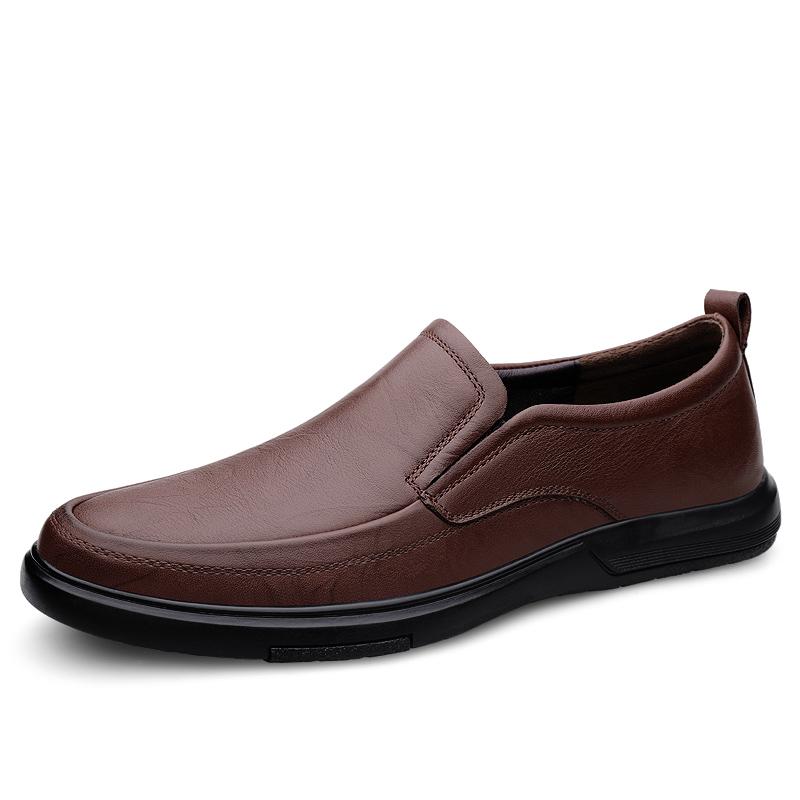 

Модная мужская обувь из натуральной кожи, мужские мокасины ручной работы, деловая повседневная обувь, классические туфли для вождения из мягкой кожи, удобные мужские туфли на плоской подошве 37 коричневый