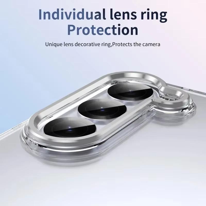 Luxury High Definition Transparent Phone Case for Samsung Galaxy Z Fold 7 6 5 4 Metal Holder Stand Screen Protector Shockproof Back Protect Cover