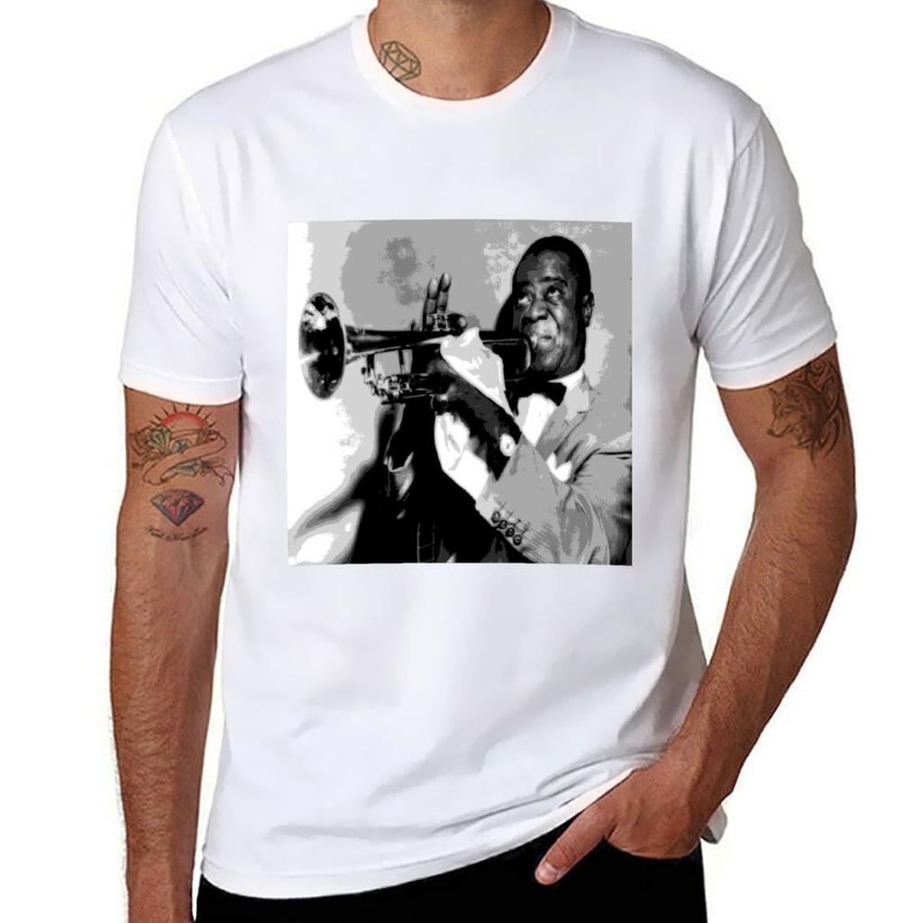 Satchmo Tshirt Retro Style Print Casual Top
