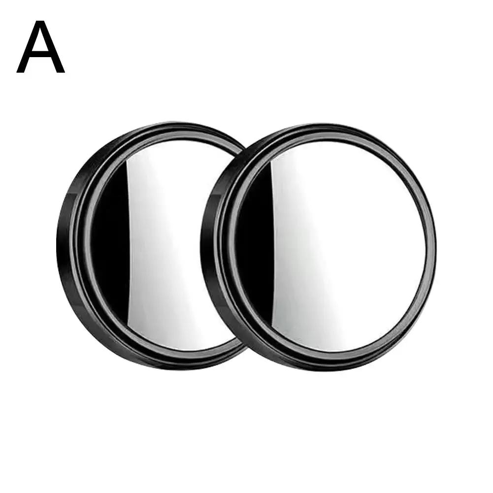 1 Pair Car Rearview Sucker Mirrors 360 Degree Blind Clear Convex Round Auxiliary Spot Rearview Adjustable Mirror Mirror Fra X2J0